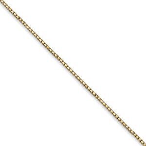 Children's 1mm 14k Yellow Gold, Box Chain Necklace, 14 Inch